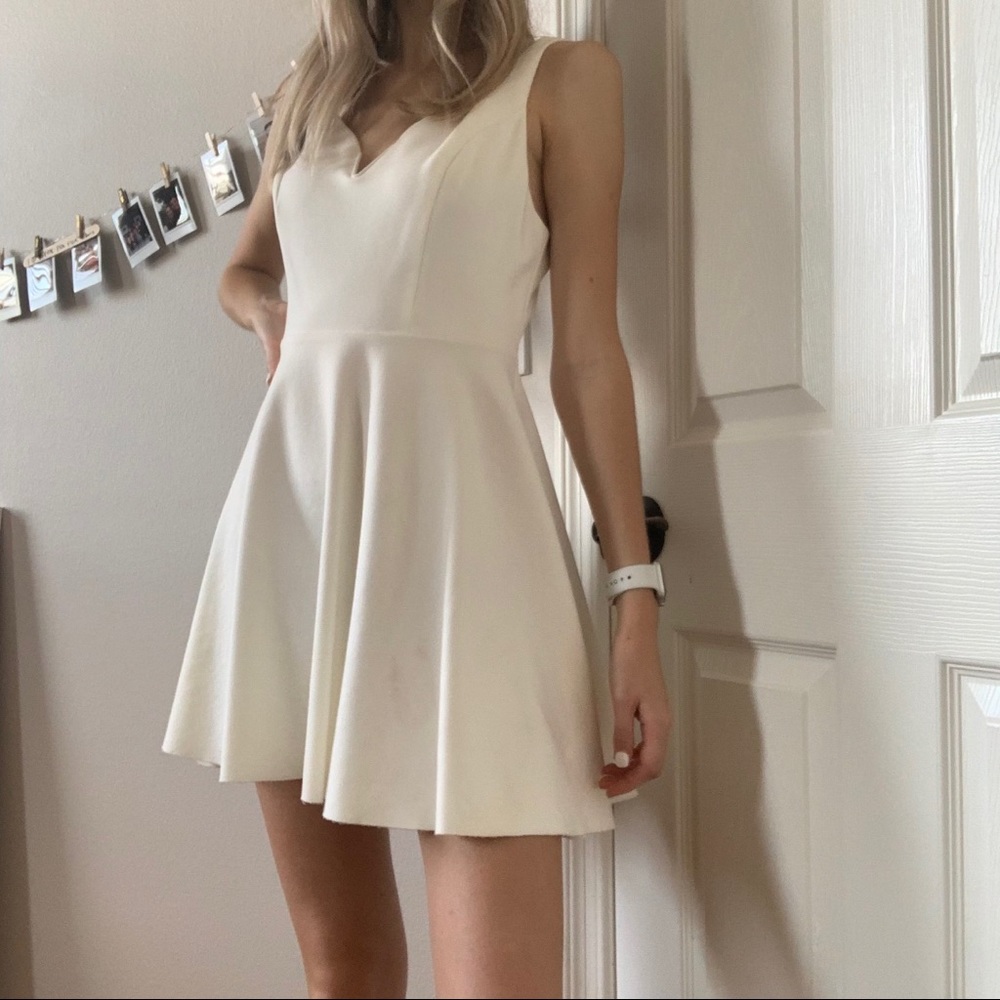 White mini dress